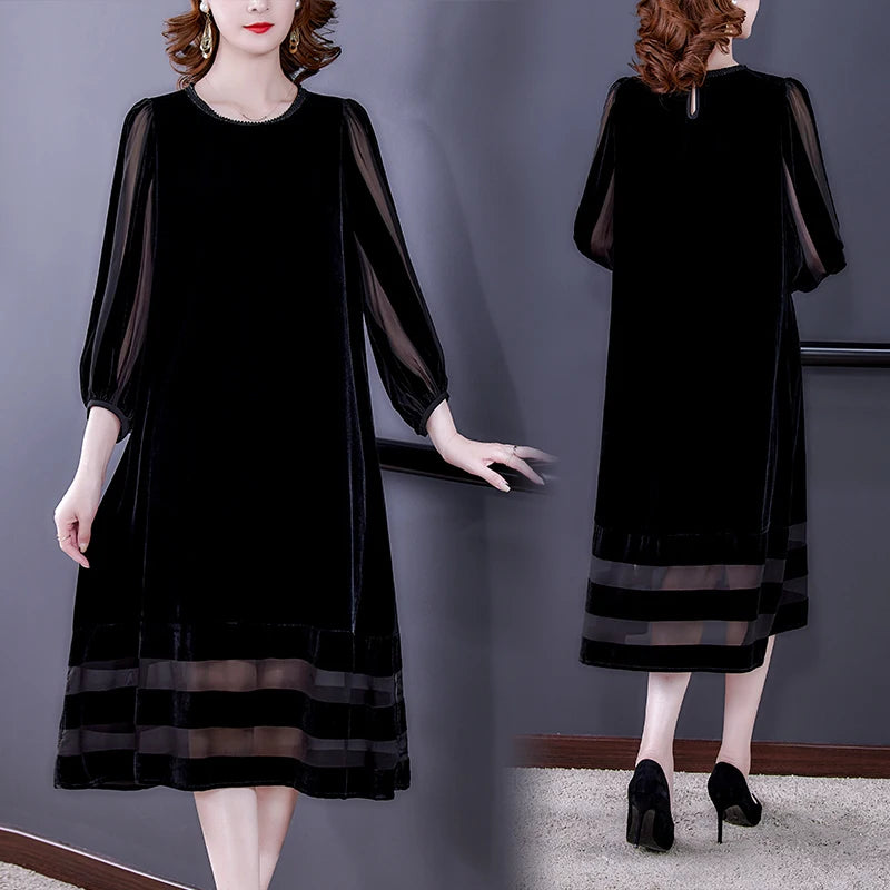 Velvet Loose Maxi Dress
