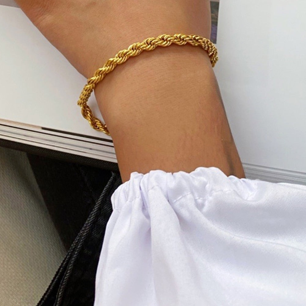 Twisted Rope Chain Bracelet