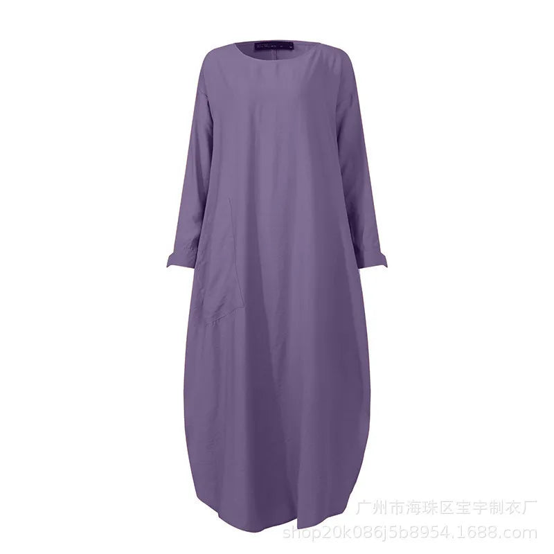 Retro Abaya Midi Dress