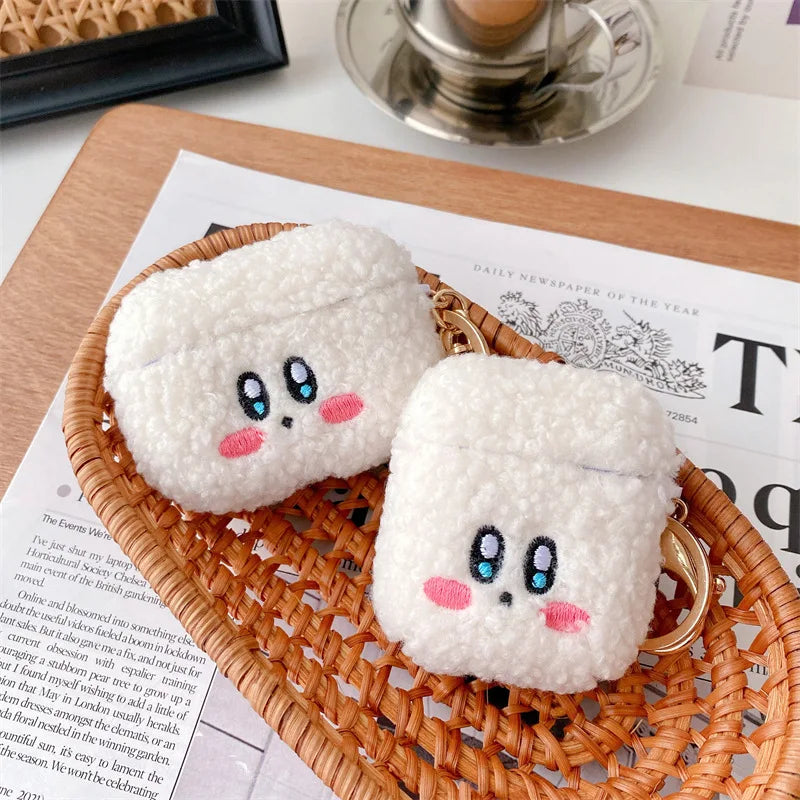 Cute Plush Earphones Case and Keychain Set