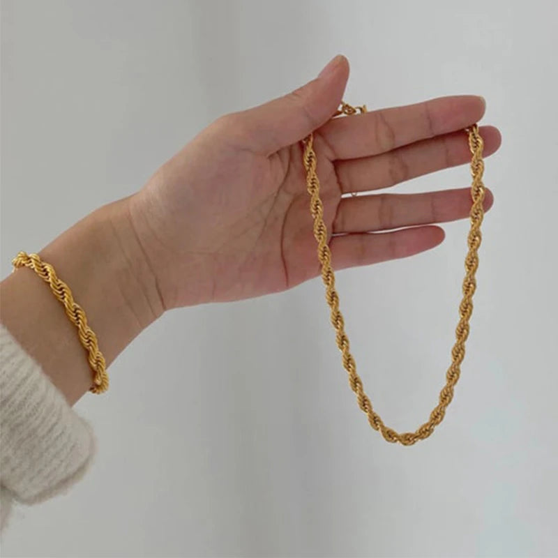 Twisted Rope Chain Bracelet