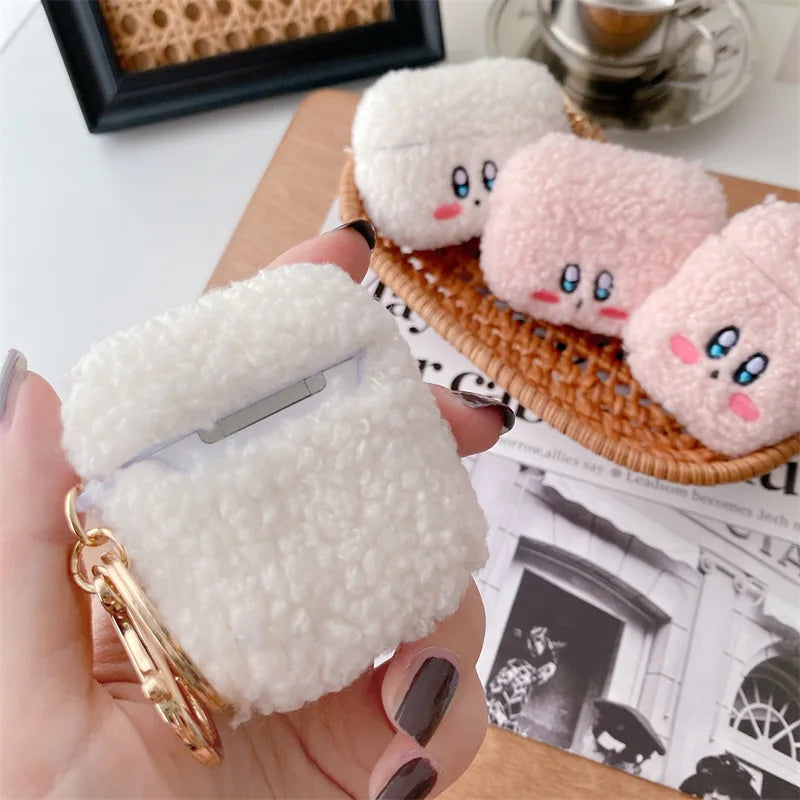 Cute Plush Earphones Case and Keychain Set