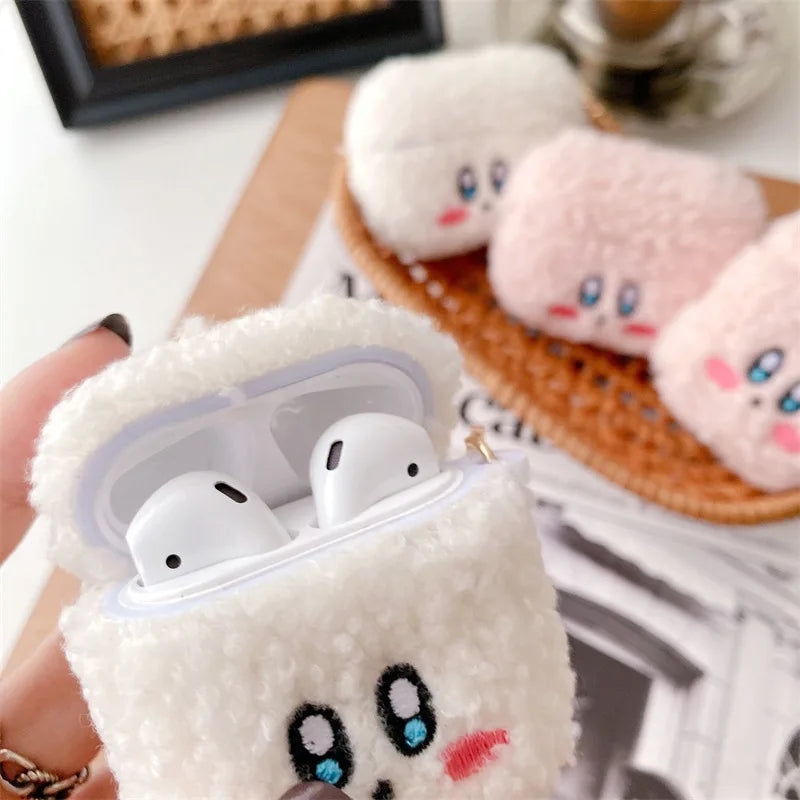 Cute Plush Earphones Case and Keychain Set