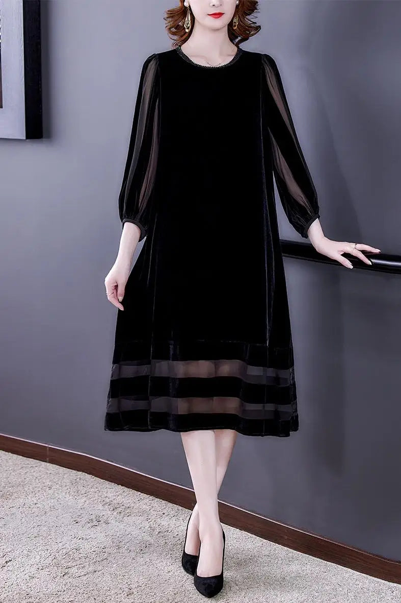 Velvet Loose Maxi Dress