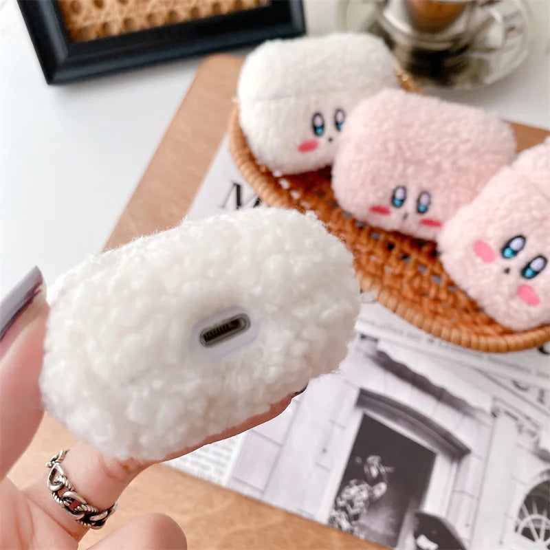 Cute Plush Earphones Case and Keychain Set