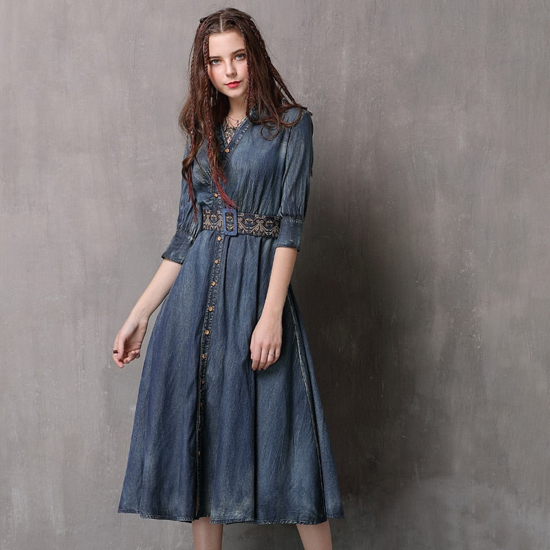 Retro Denim Dress