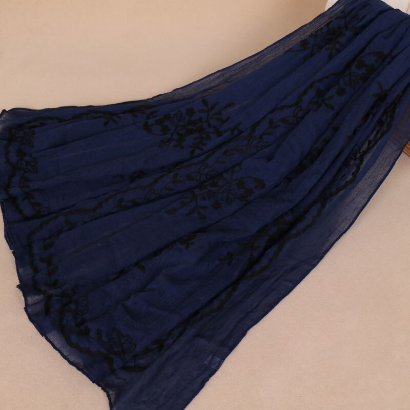 Embroidered Floral Scarf