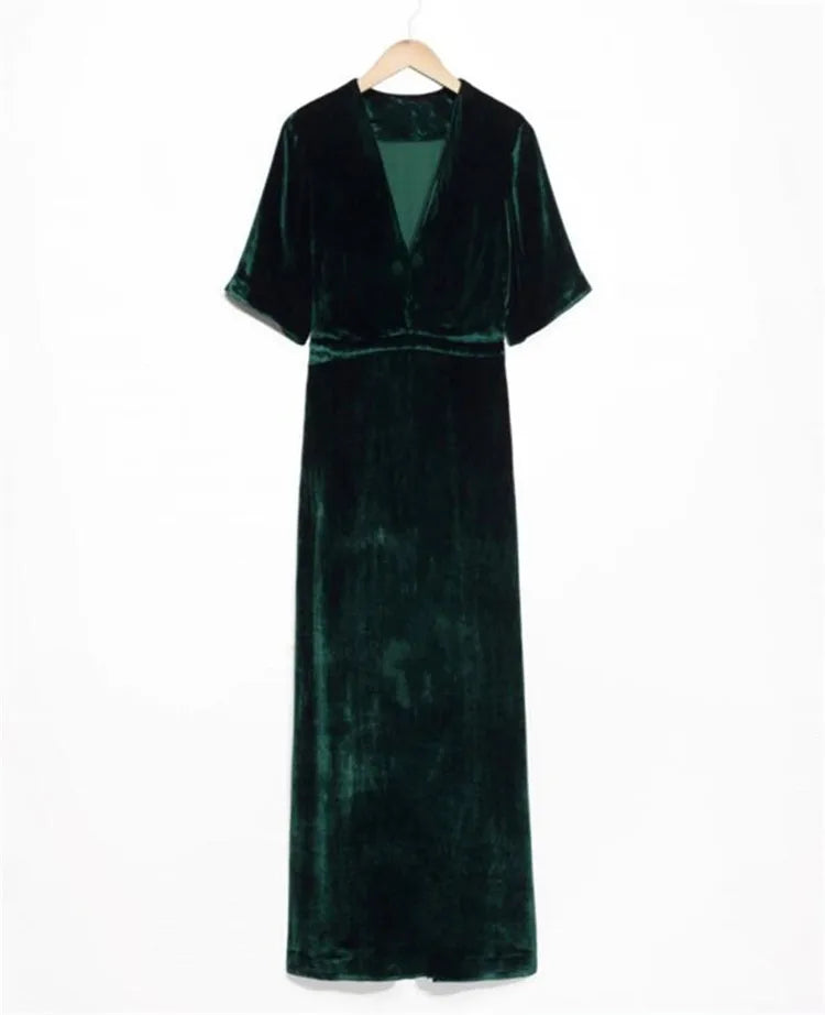 Long Maxi Velvet Dress