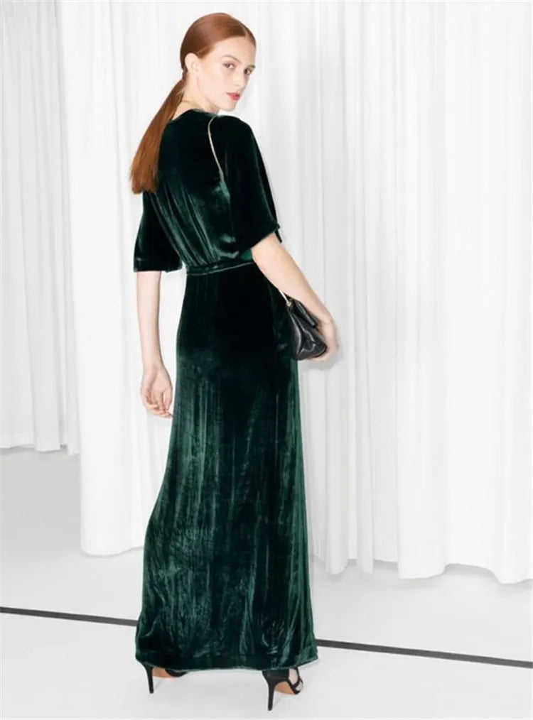 Long Maxi Velvet Dress