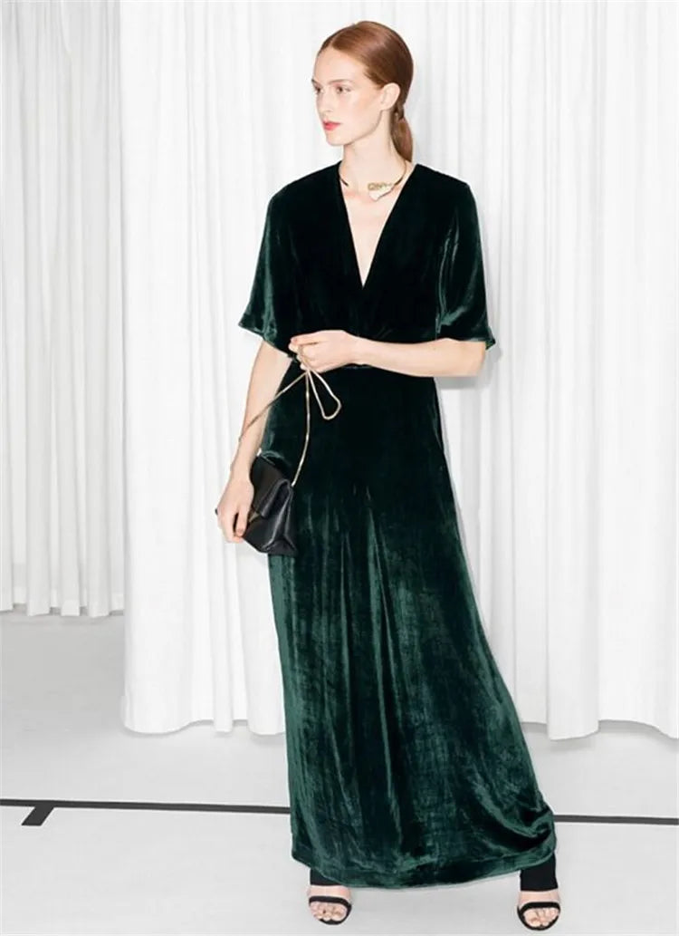 Long Maxi Velvet Dress