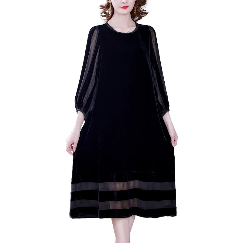 Velvet Loose Maxi Dress
