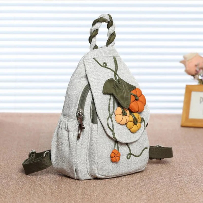 Ethnic Floral Backpack