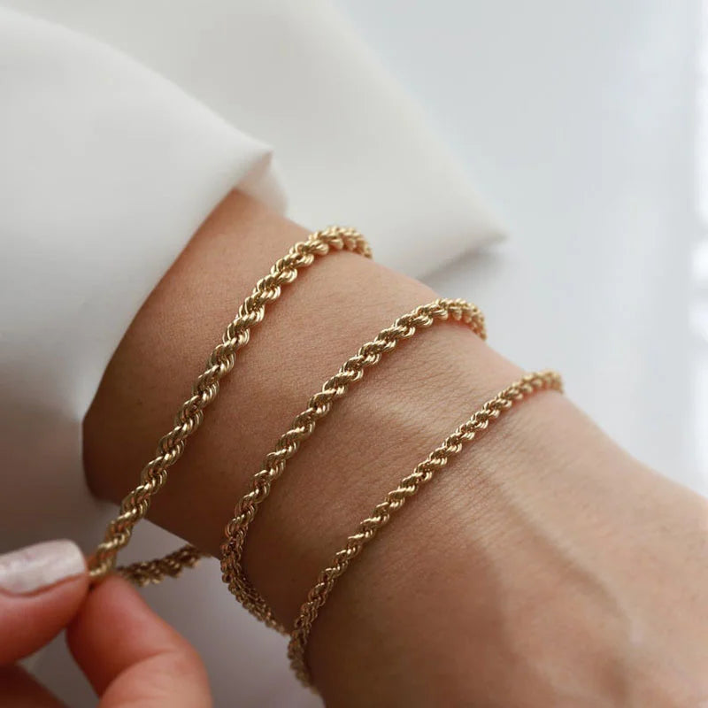 Twisted Rope Chain Bracelet