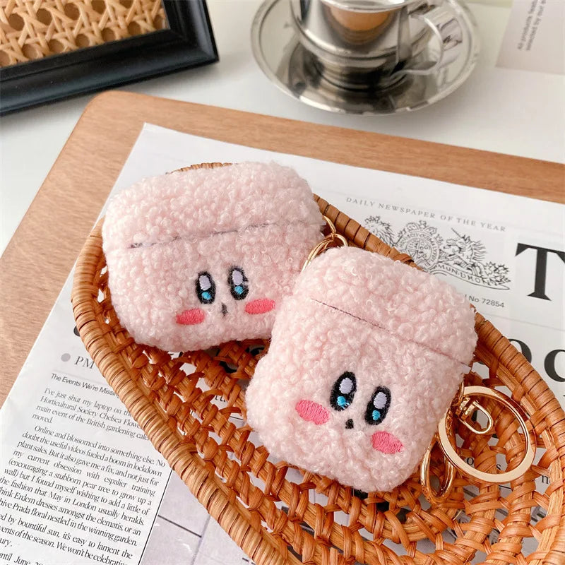 Cute Plush Earphones Case and Keychain Set