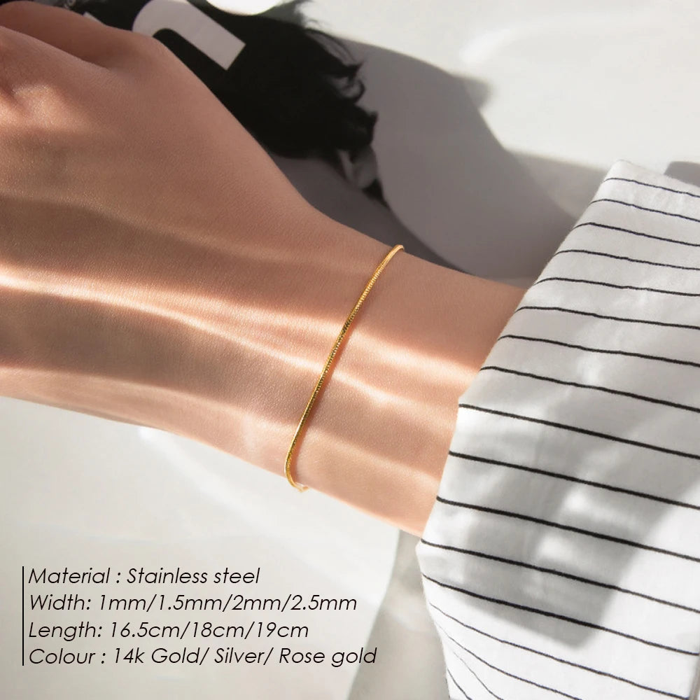 Stainless Steel Snake Chain Bracelet