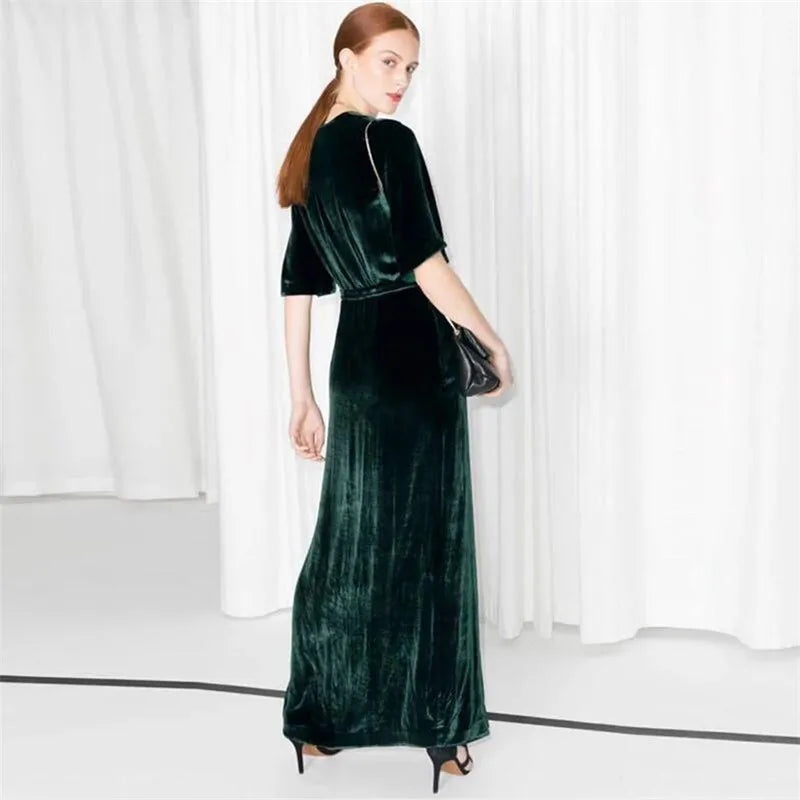 Long Maxi Velvet Dress