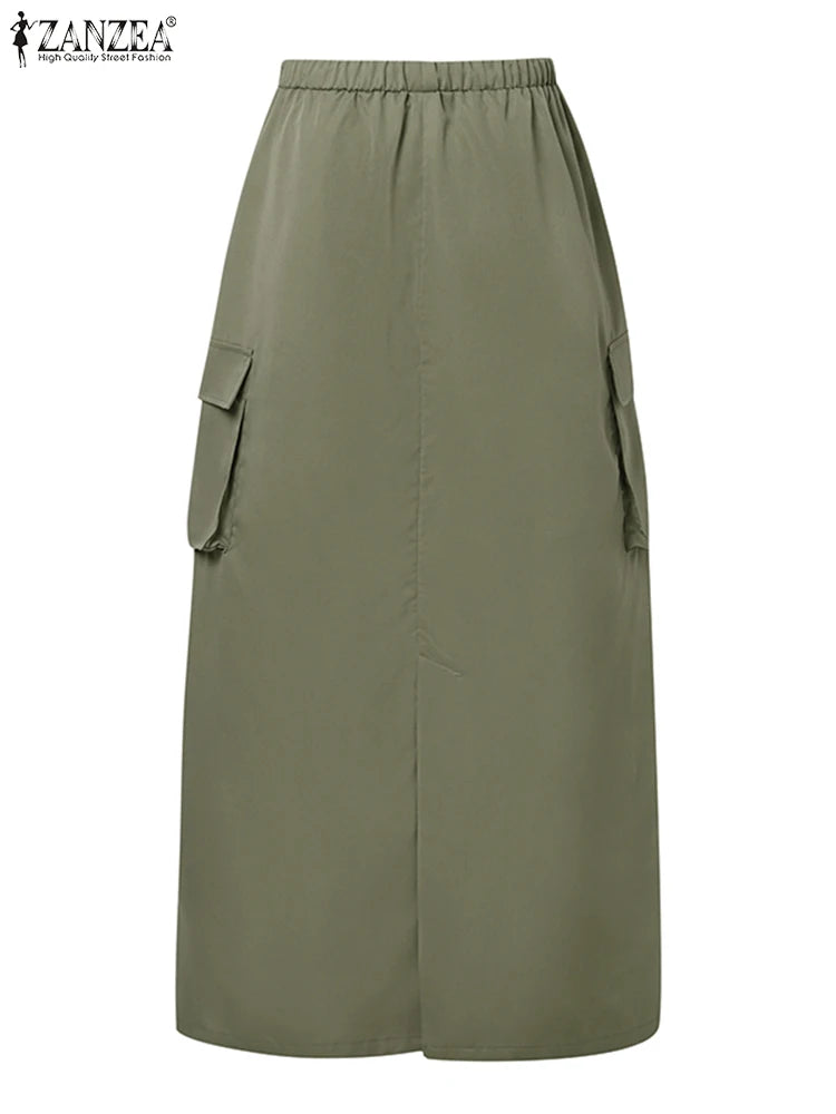 Cargo Long Maxi Skirt