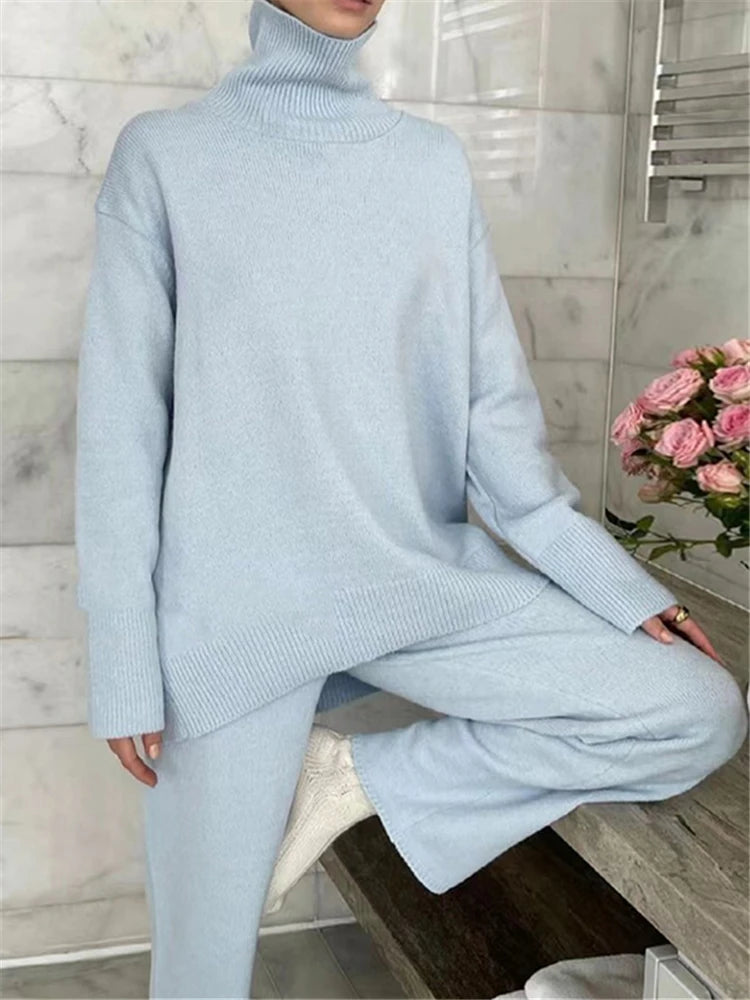 Knitted Tracksuit 2 Piece Women Sets