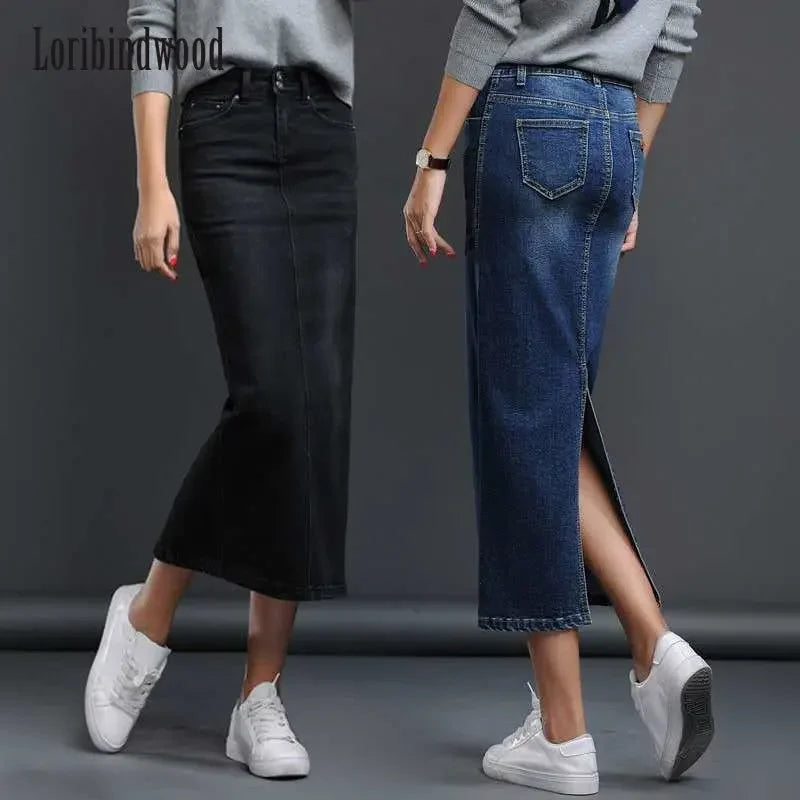 Long Jean Skirt