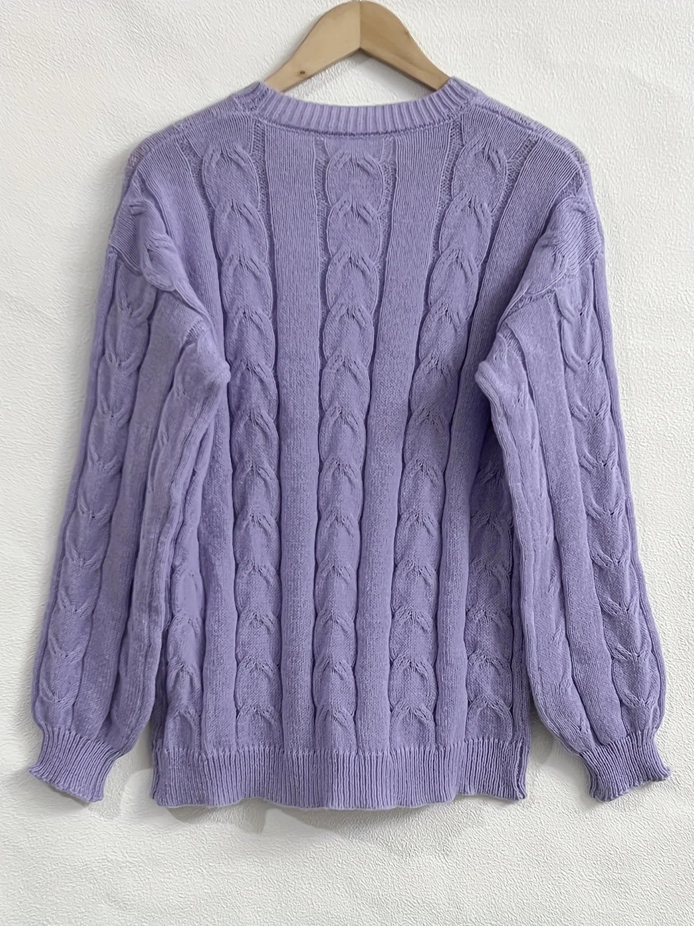 Knitted Long Sleeve Sweater and Skirt