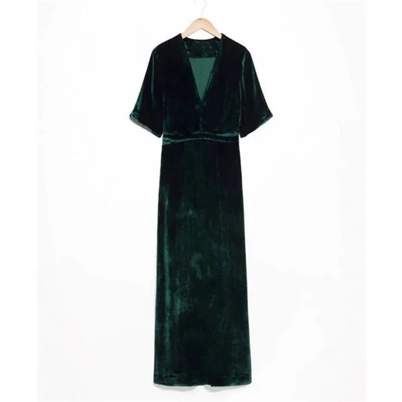 Long Maxi Velvet Dress