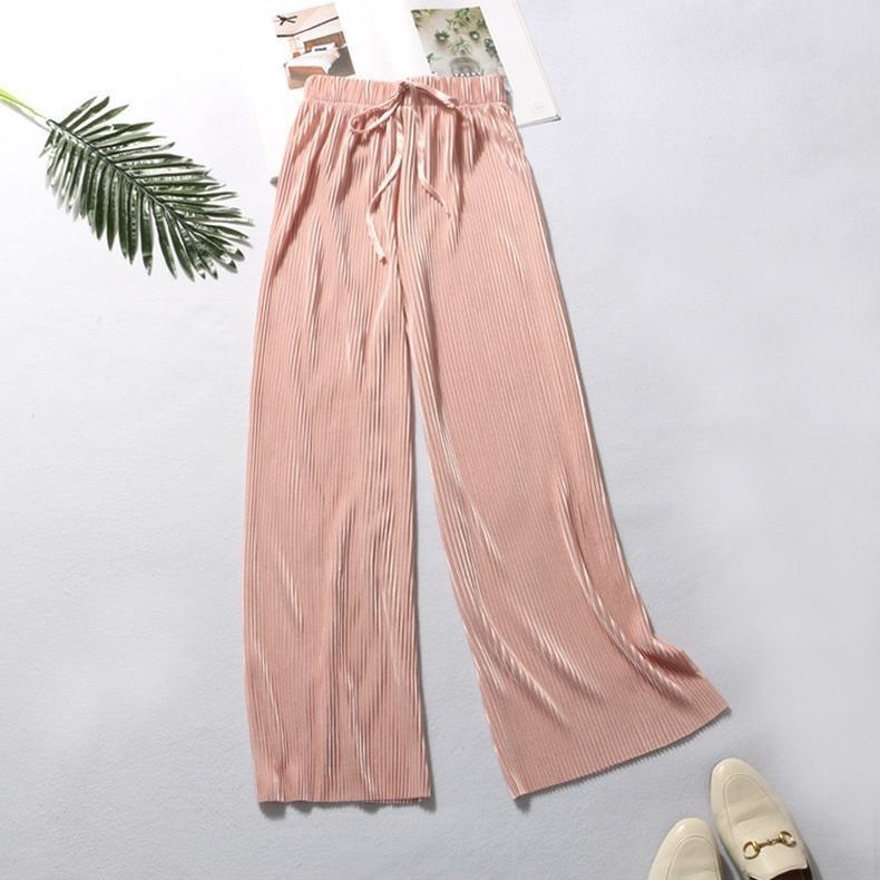 Pleated Ice Silk Trousers
