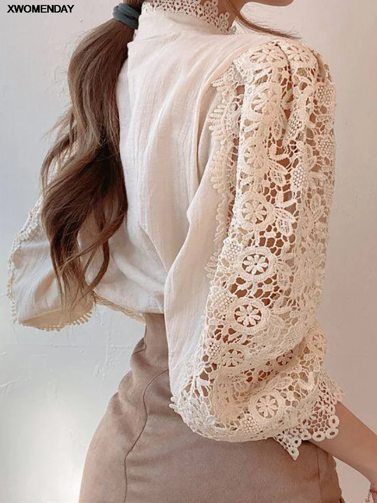 Lace Long Sleeve Top