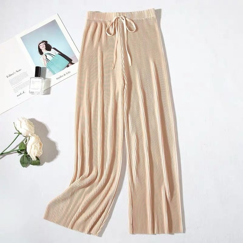 Pleated Ice Silk Trousers