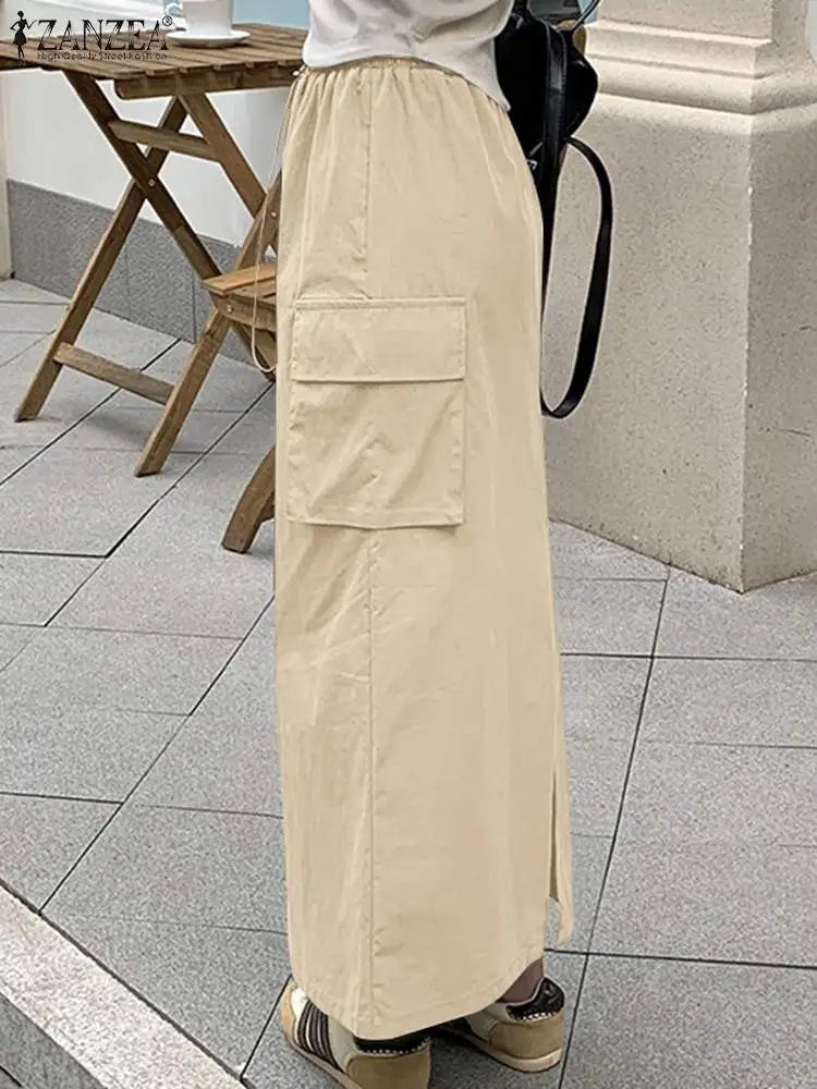Cargo Long Maxi Skirt