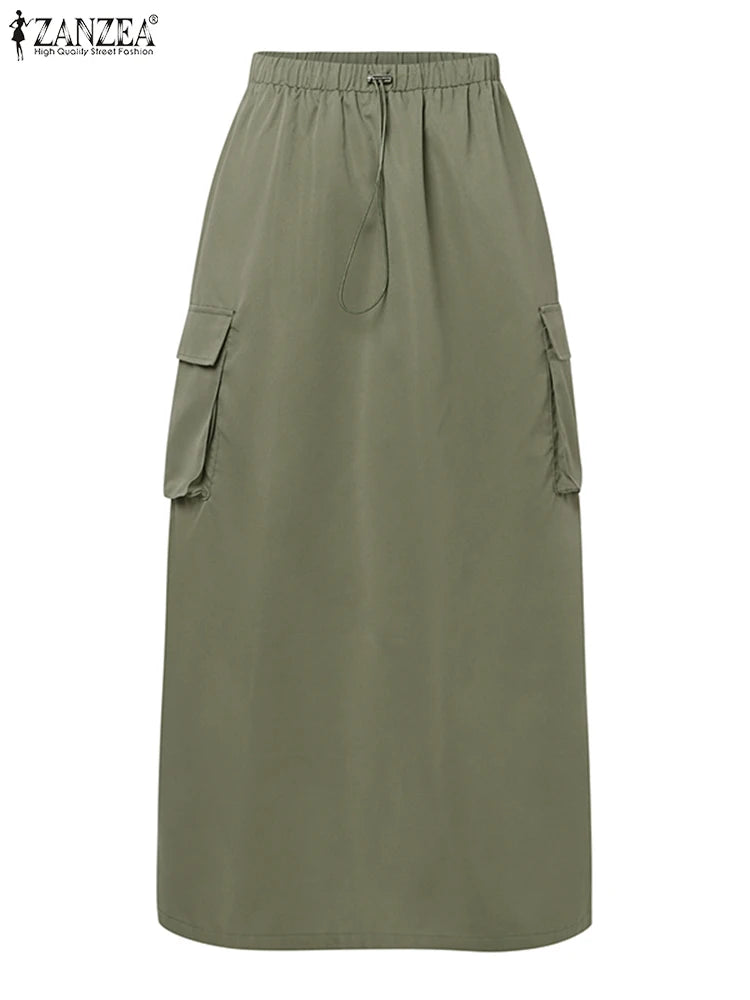 Cargo Long Maxi Skirt