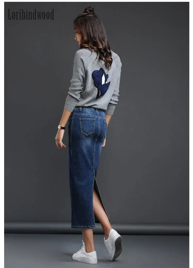 Long Jean Skirt