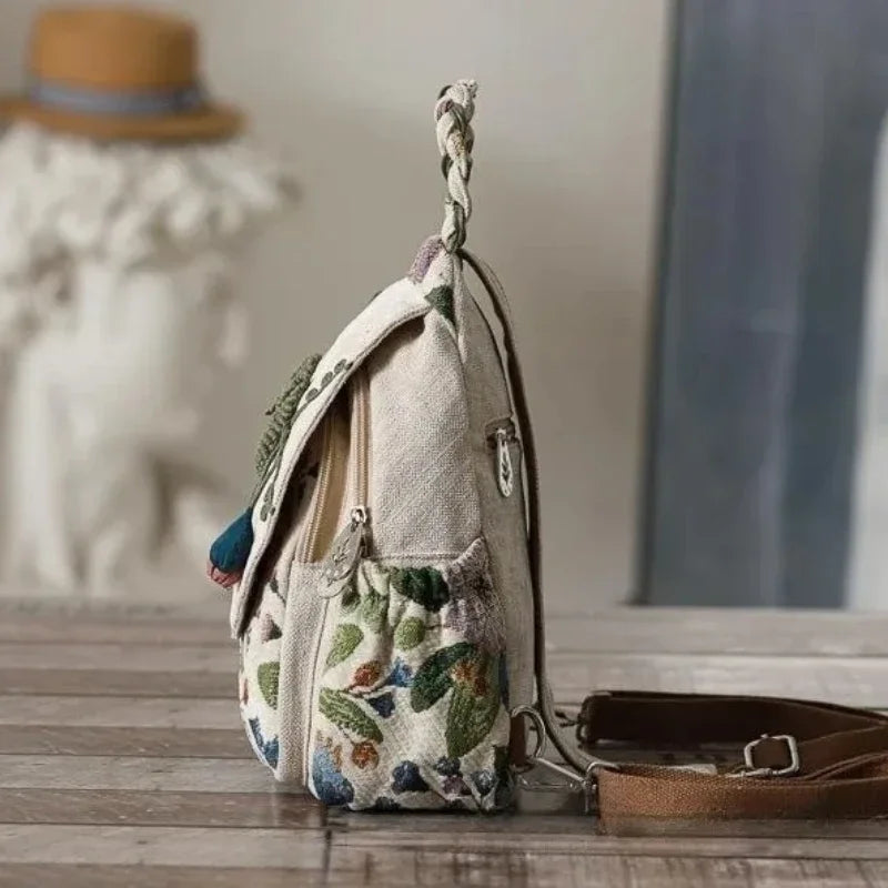 Ethnic Style Hand Woven Backpack