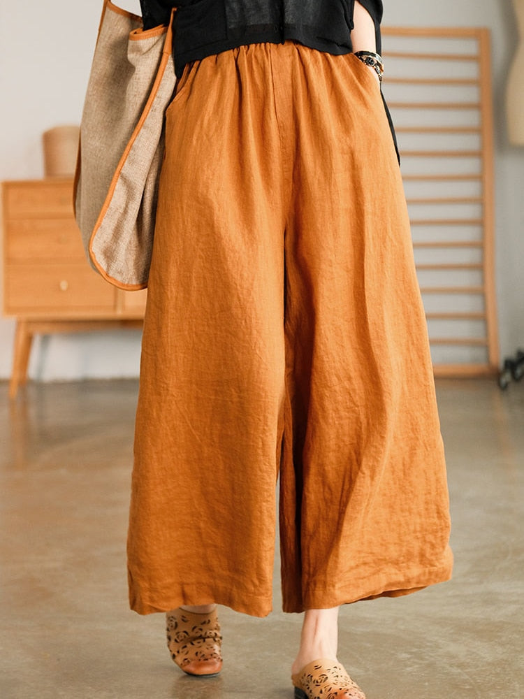 Relaxed-Fit Capri Trousers
