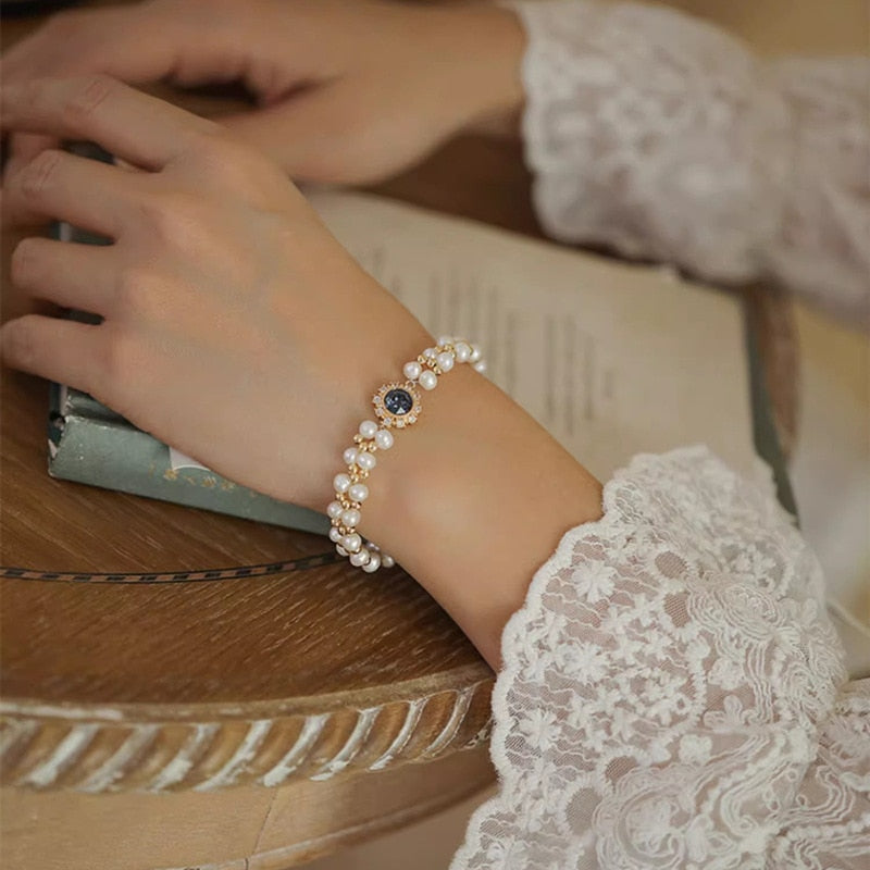 Pearl Zircon Bracelet