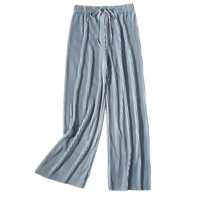 Pleated Ice Silk Trousers