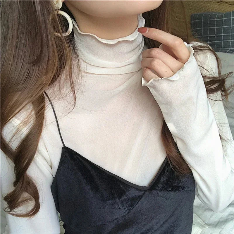 Long Sleeve Lace Blouse Top