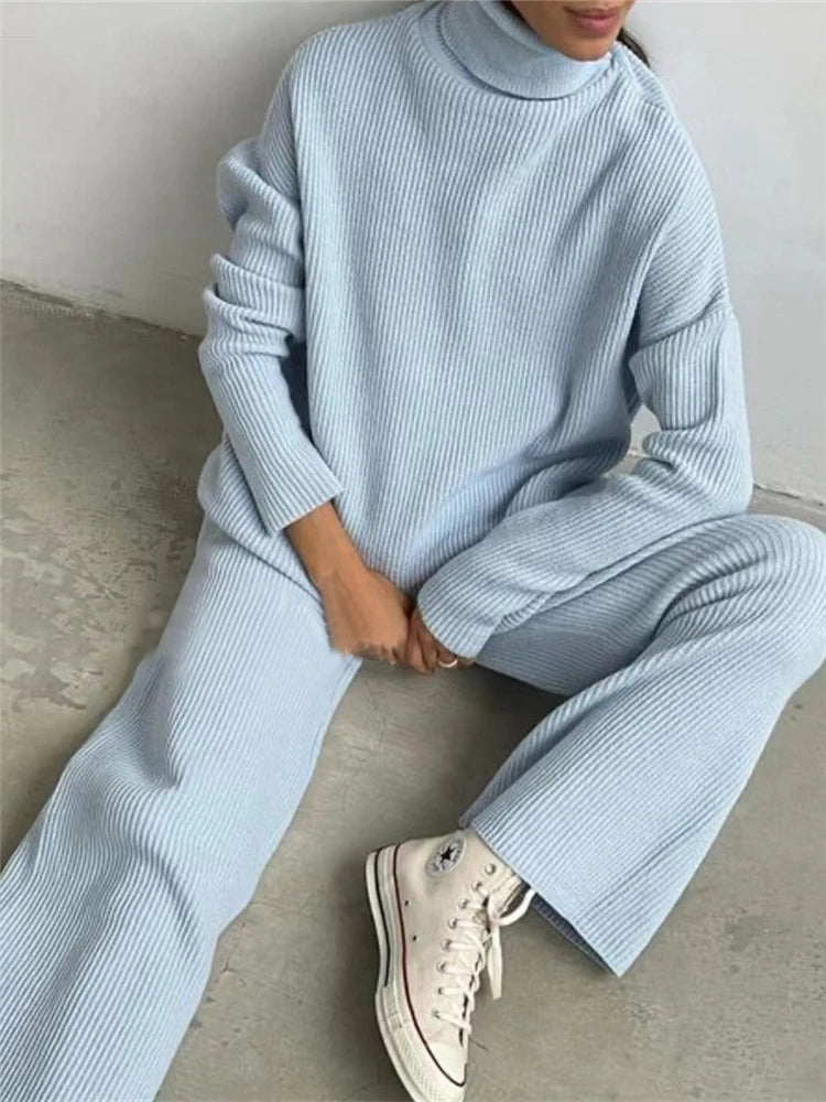 Knitted Tracksuit 2 Piece Women Sets