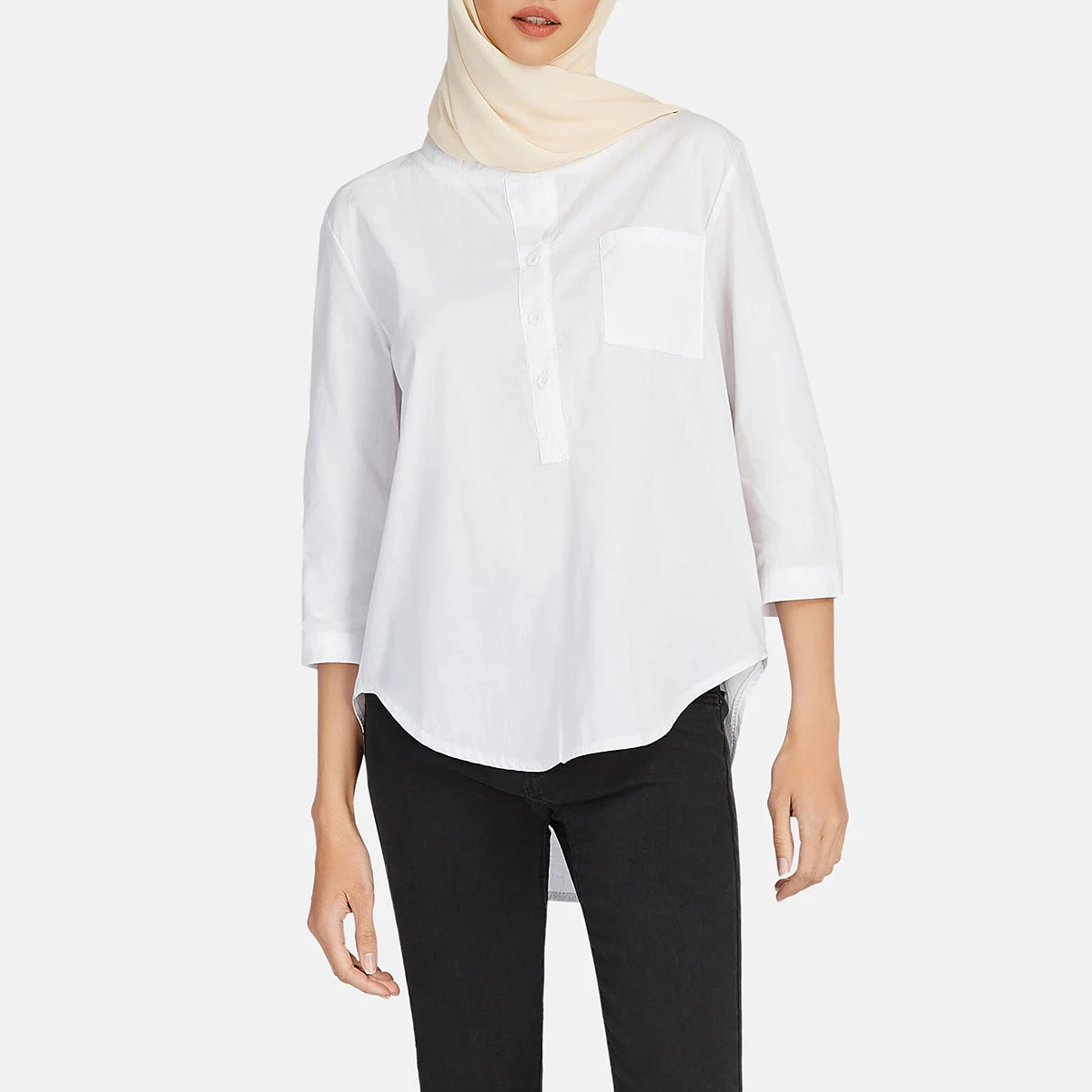 3/4 Sleeve Pullover Shirt