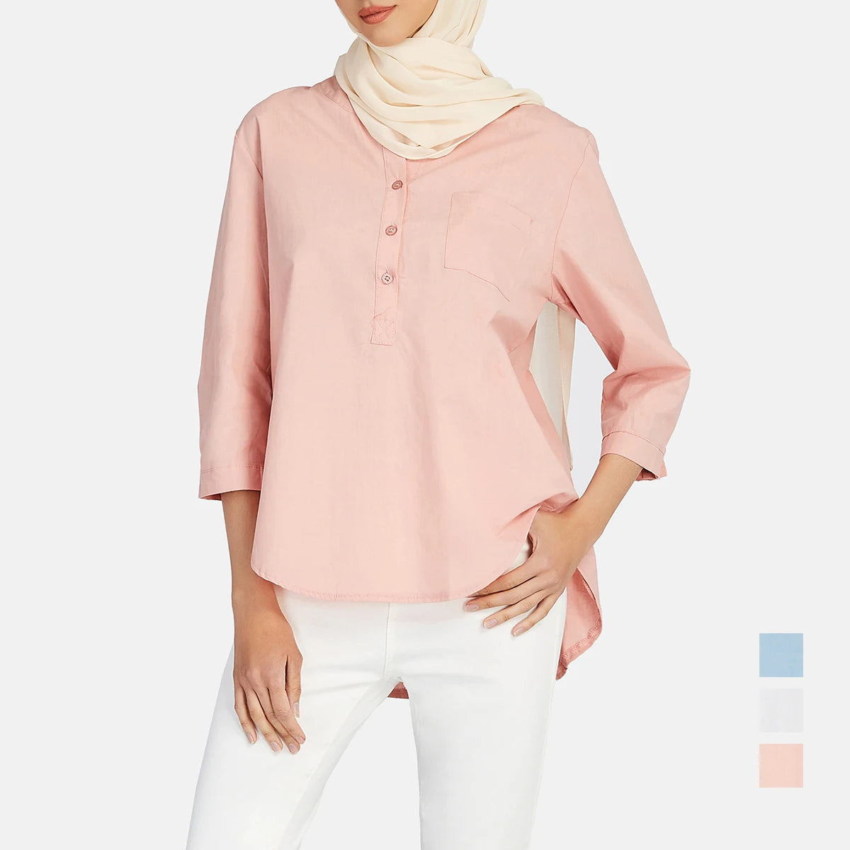 3/4 Sleeve Pullover Shirt