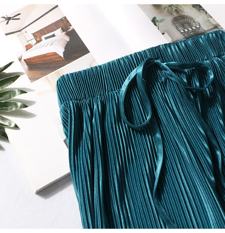 Pleated Ice Silk Trousers