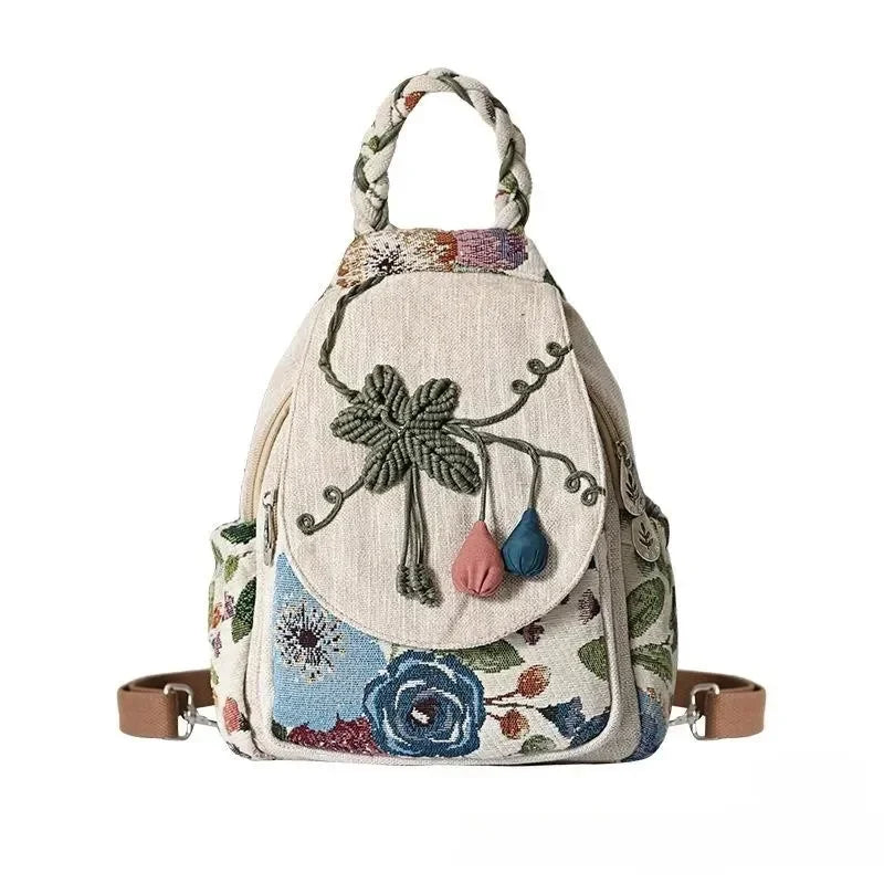 Ethnic Style Hand Woven Backpack