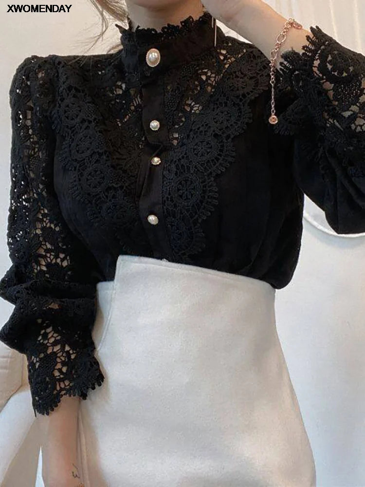 Lace Long Sleeve Top