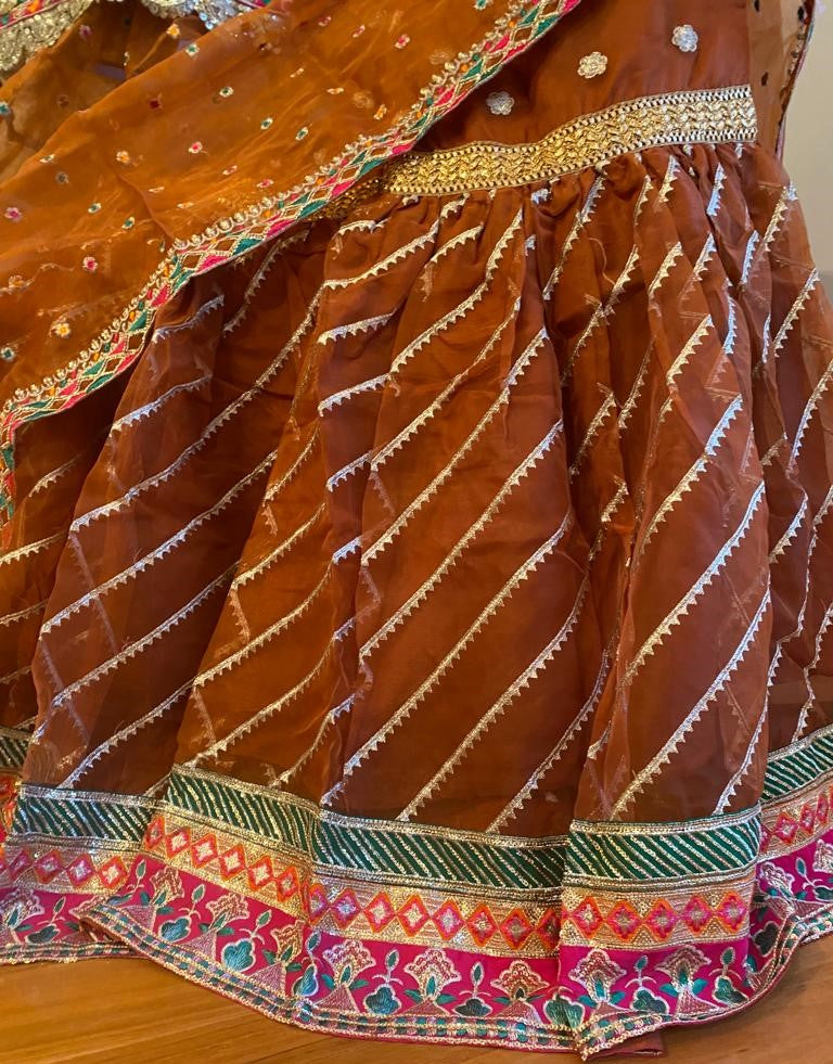 Ready Made Organza Gharara Dress