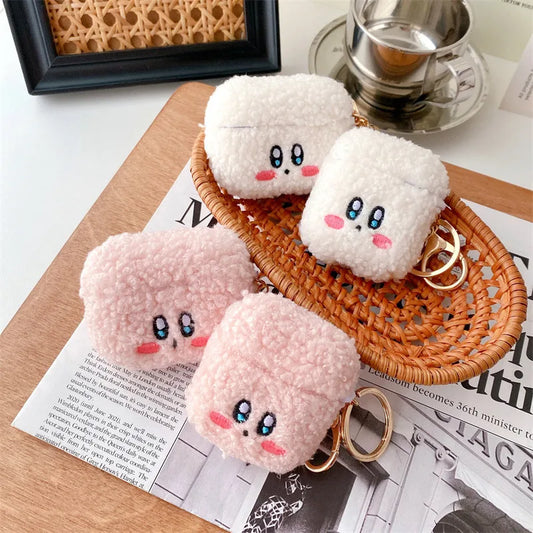 Cute Plush Earphones Case and Keychain Set
