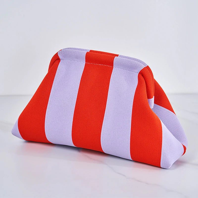 Soléa Woven Cloud Clutch