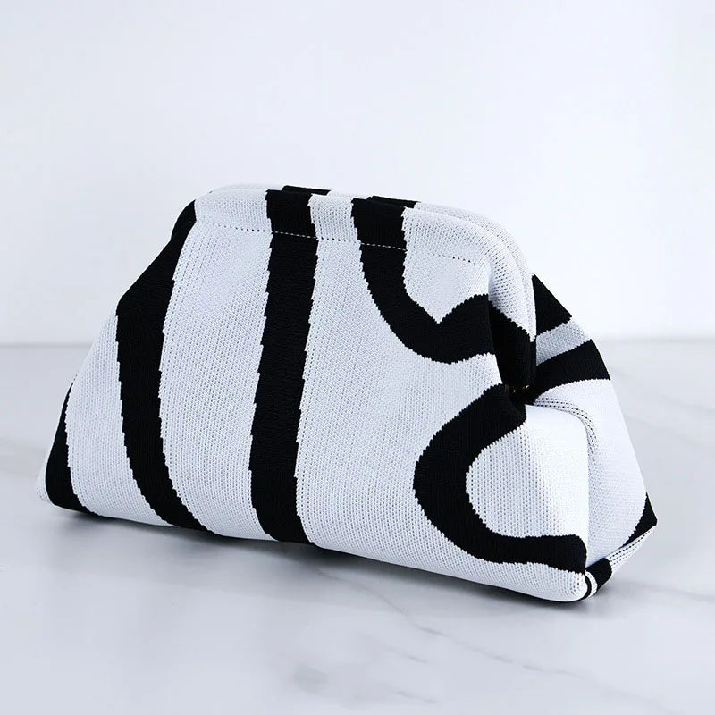 Soléa Woven Cloud Clutch