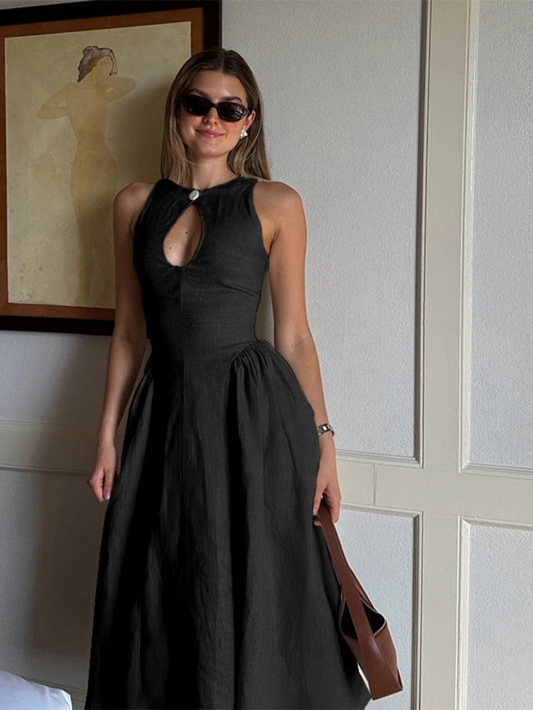 Long Elegant Sleeveless Summer Dress