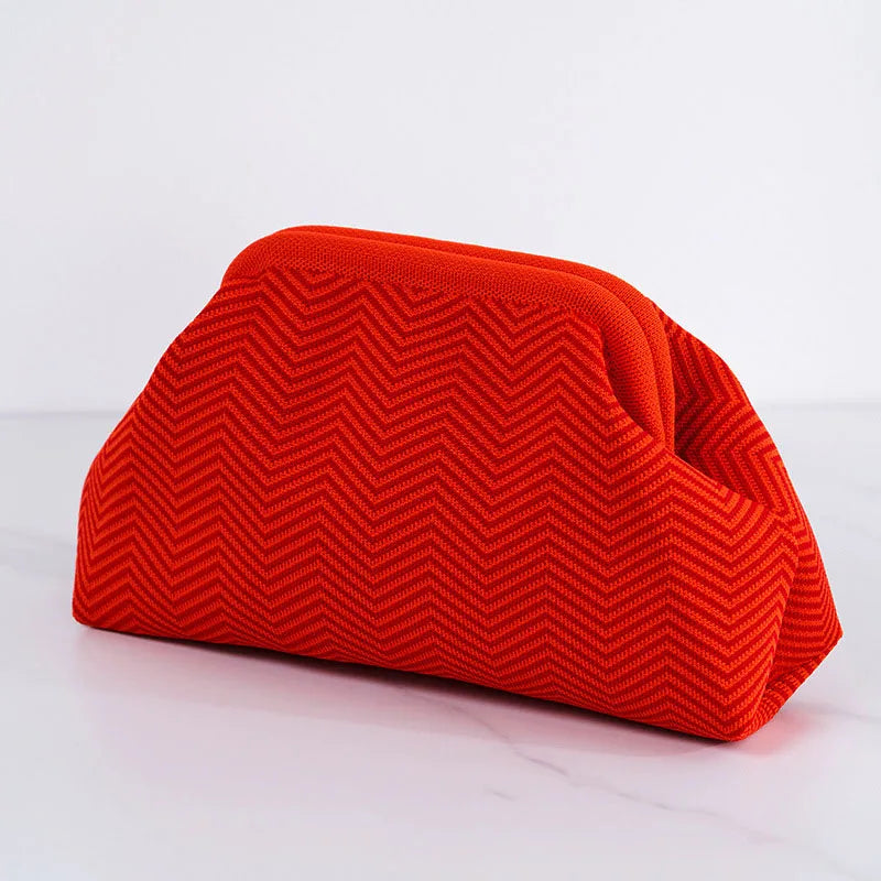 Soléa Woven Cloud Clutch