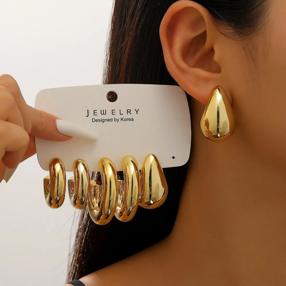 Luna Geometric 3-Piece Earring Set