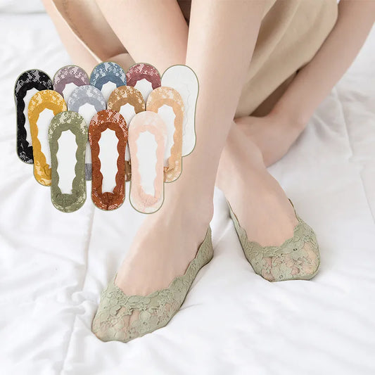 Lace Women Boat Socks